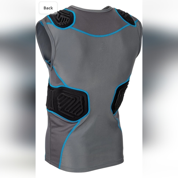 CHAMPRO Men's Bull Rush Football Compression Shirt with Cushions System - Picture 2 of 9